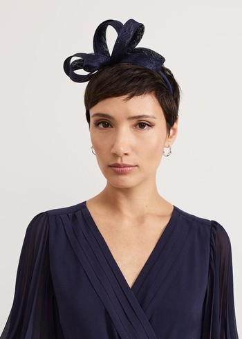 Phase Eight Navy Twist Hats Navy Australia | RZ2637459